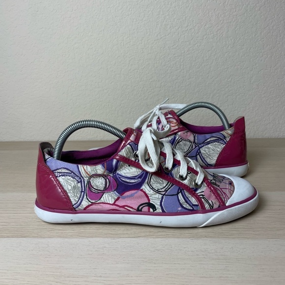 Coach Poppy Barrett Canvas Sneakers Size 9 - Picture 1 of 11